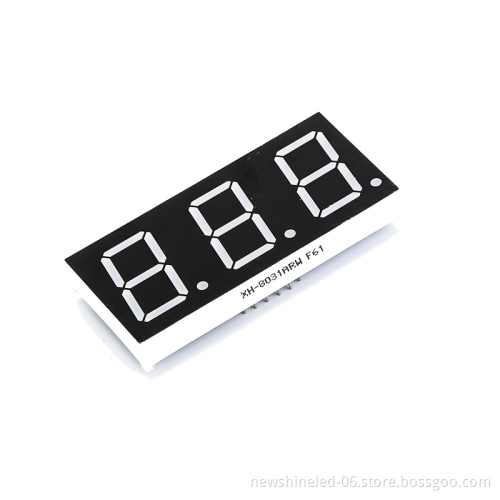 0.8 Inch 3 Digit Large LED 7 Segment Display DIP White LED Segment